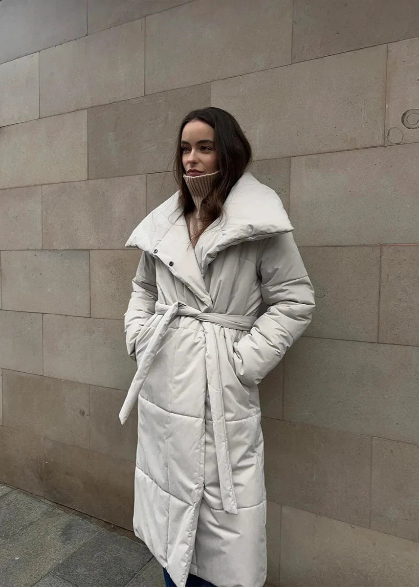 Plush Oversized Belted Puffer Coat