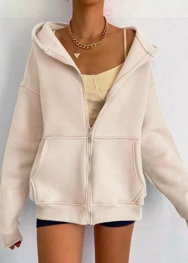 Women's Zipper Hooded Cardigan Coat - VibeSoothe