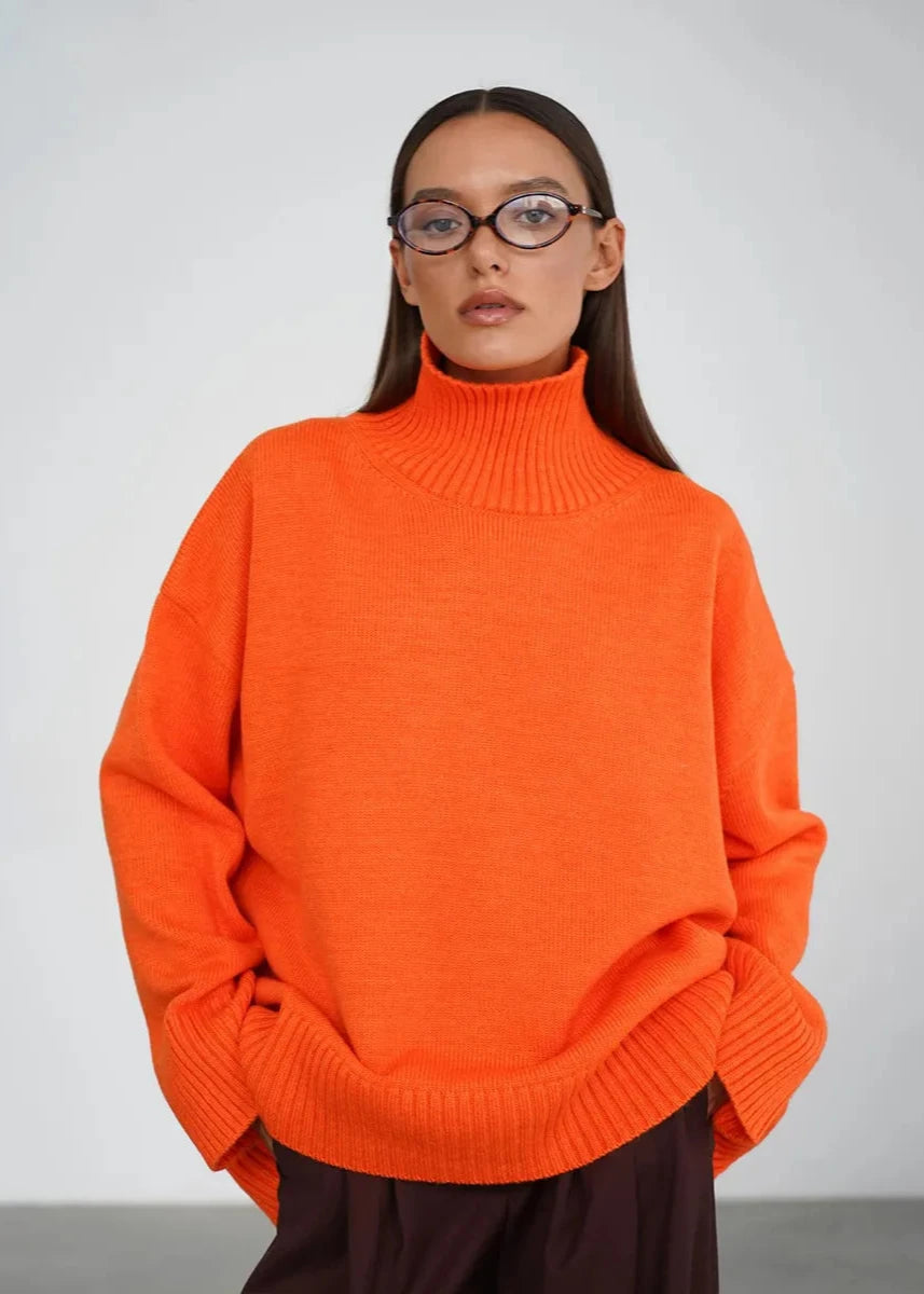 Cozy Turtleneck Oversized Knit Sweater