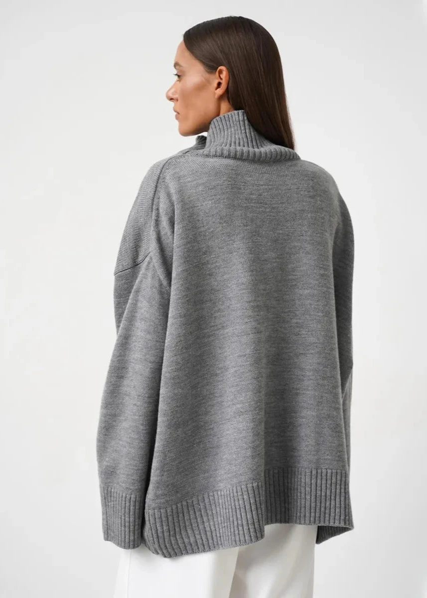 Cozy Solid Turtleneck Sweater