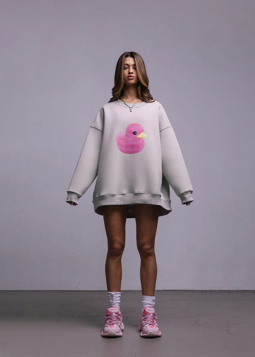 Playful Duck Graphic Sweatshirt