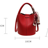 Chic-Red-Bucket Bag - VibeSoothe