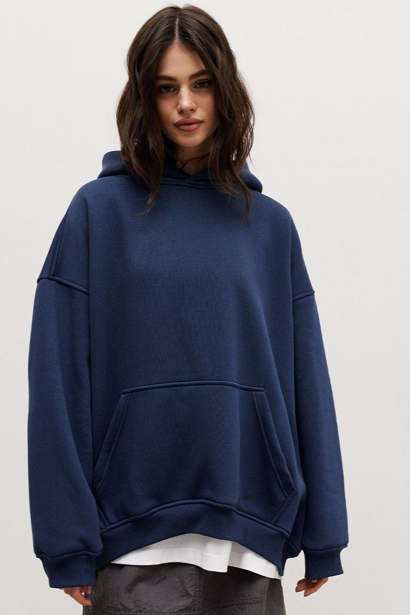 Cozy Oversized Hoodie - Boyfriend Style with Polar Fleece