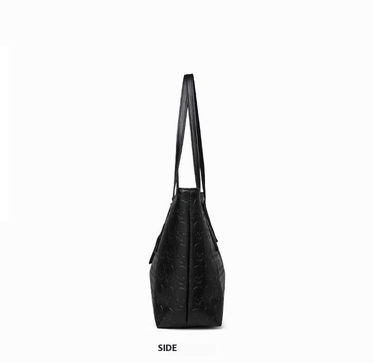 Gothic-Chic Skull Tote - VibeSoothe