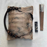 Zen-Bamboo-Leaf-Print Tote - VibeSoothe