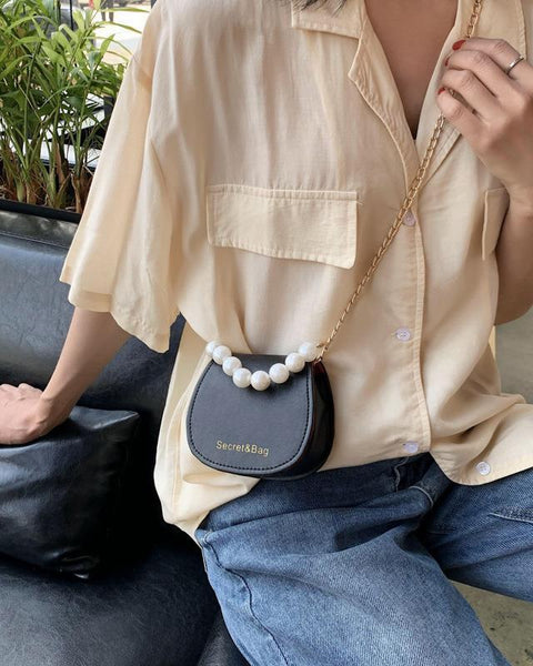 Pearl-Elegance Crossbody Bag