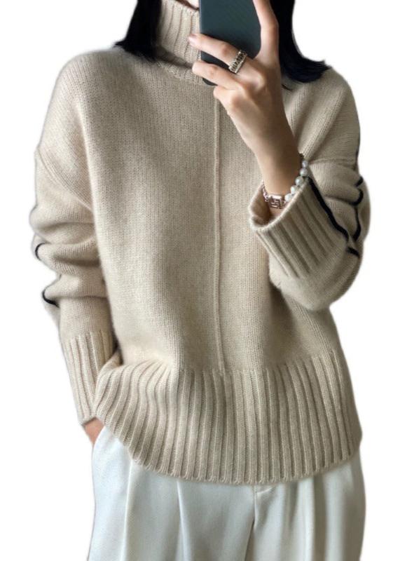 Loose Thickened High Collar Sweater Idle Matching Pure Wool Knit Bottoming Shirt