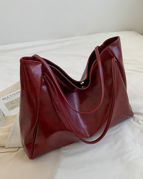 Glossy-Luxe Tote - VibeSoothe