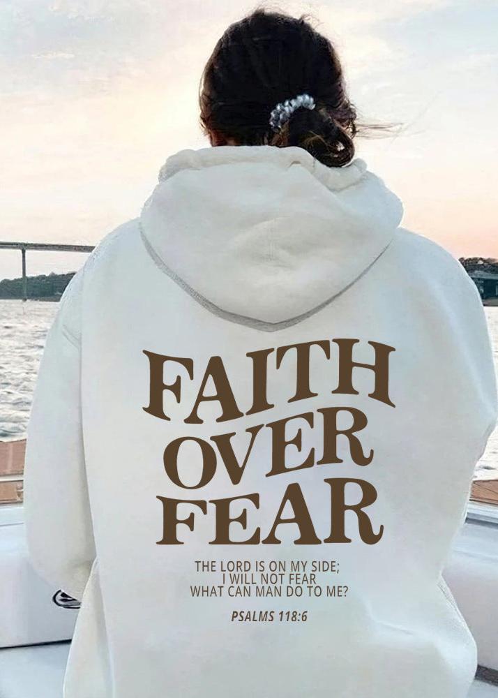 Faith Over Fear Unisex Printed Hoodie