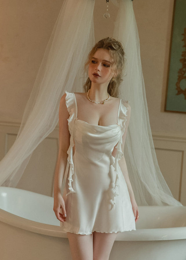 Desire Whisper Backless Satin Pajama Dress