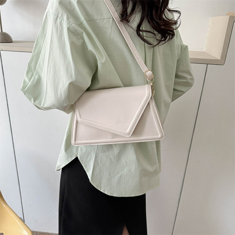 Textured Fashion Solid Color Shoulder Messenger Bag