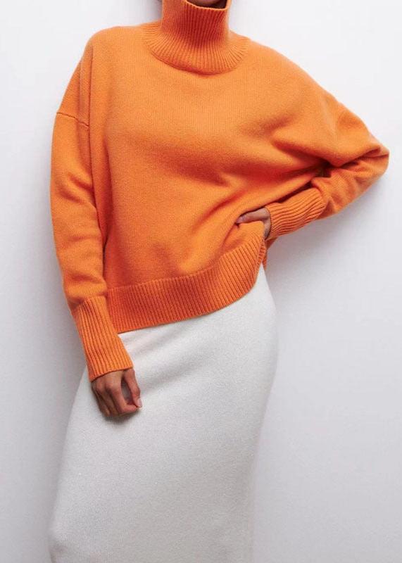 Cozy Chic Turtleneck Pullover - Solid Color Sweater