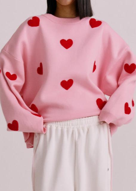 Fashion Love Embroidered Sweater For Women - VibeSoothe