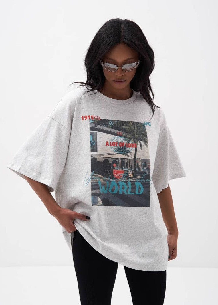 Palm Street Graphic Oversized Tee