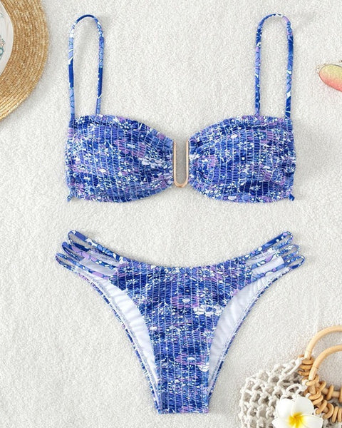 Jasmine Floral Bikini Set - VibeSoothe