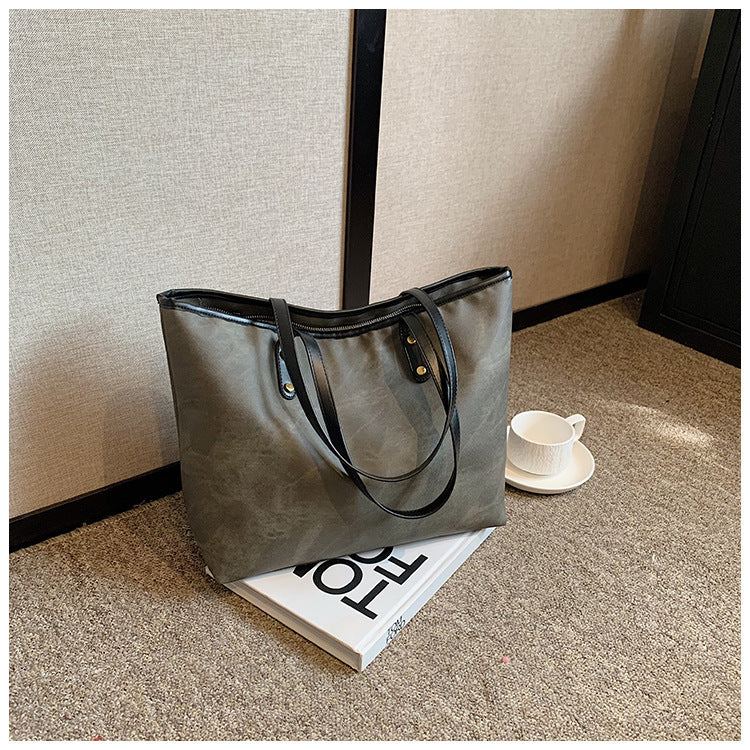 Urban-Elegance Distressed-Leather Tote