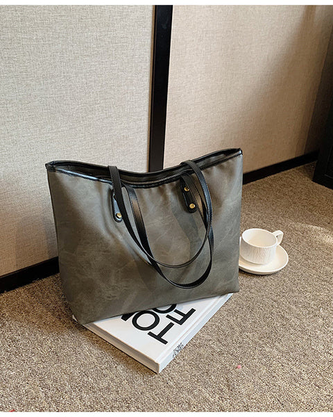 Urban-Elegance Distressed-Leather Tote