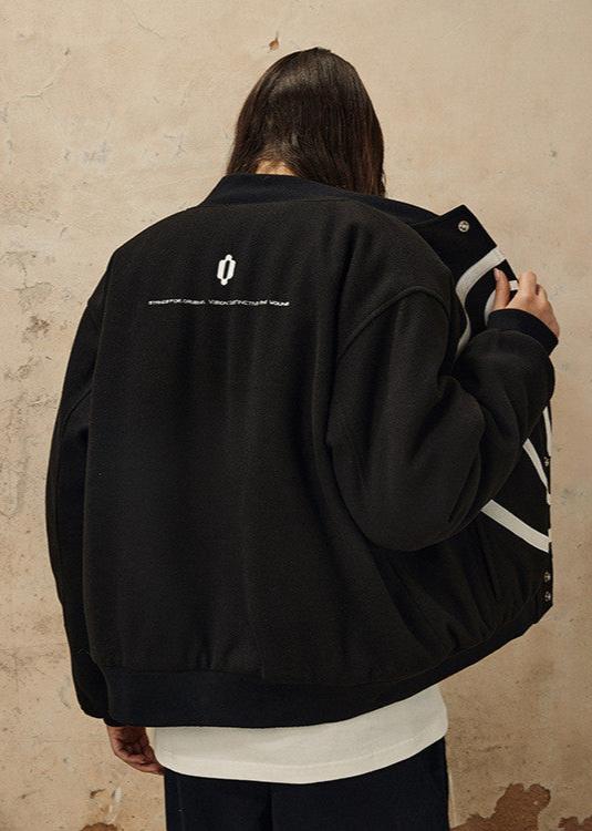 Veste oversize en coton brodée graphique