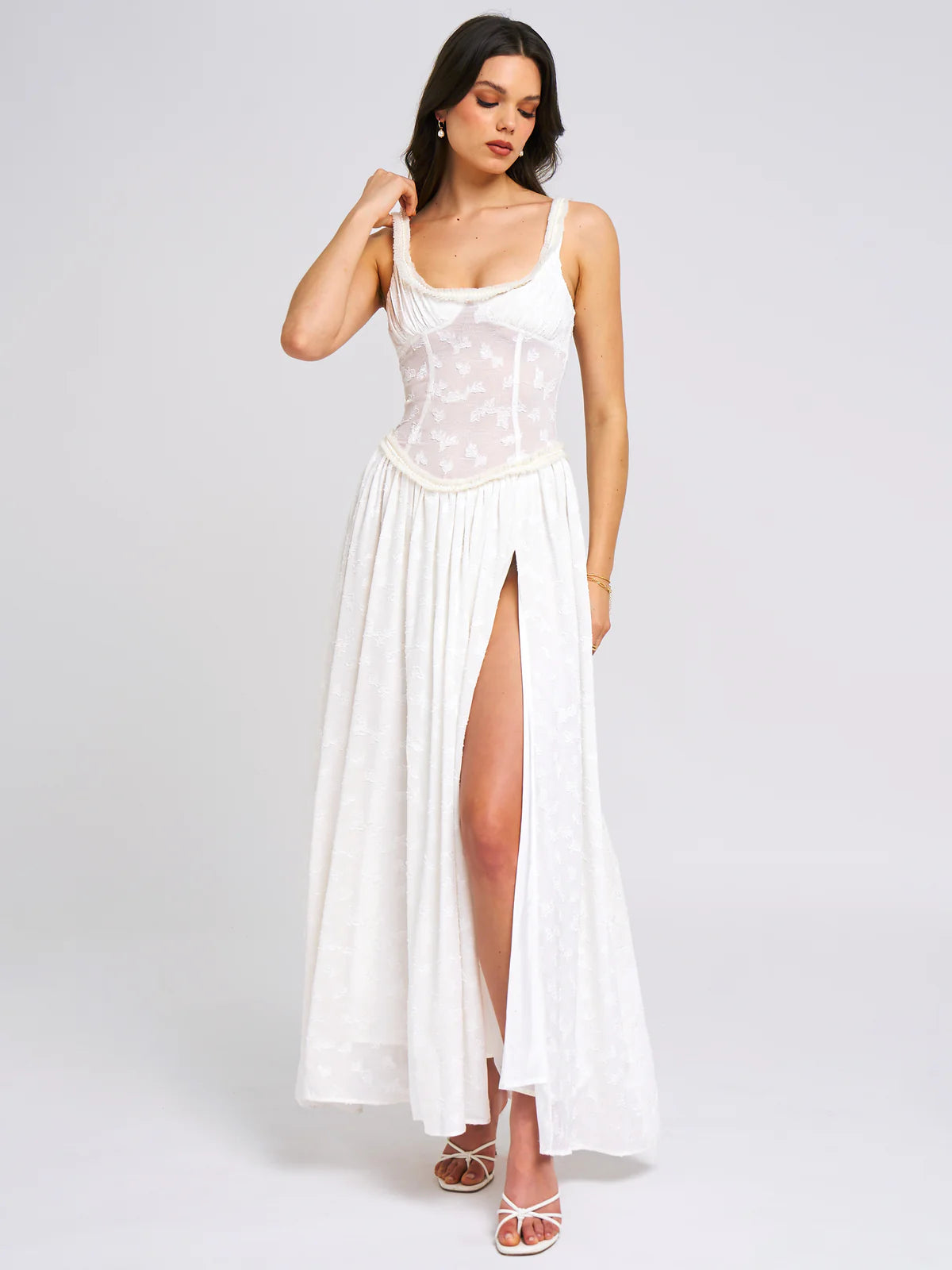 Savannah Meadows Lace Maxi Dress