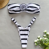 Lila Flower Bikini Set - VibeSoothe