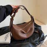 Woven-Style Shoulder Bag - VibeSoothe