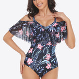 Zelda Botanical Print One-Piece Swimsuit - VibeSoothe