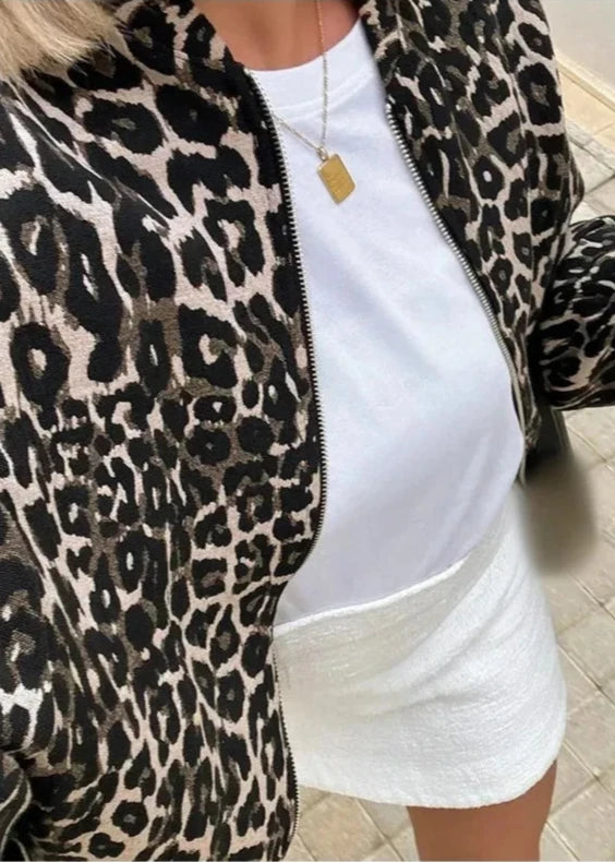 Luxe Leopard Bomber Jacket