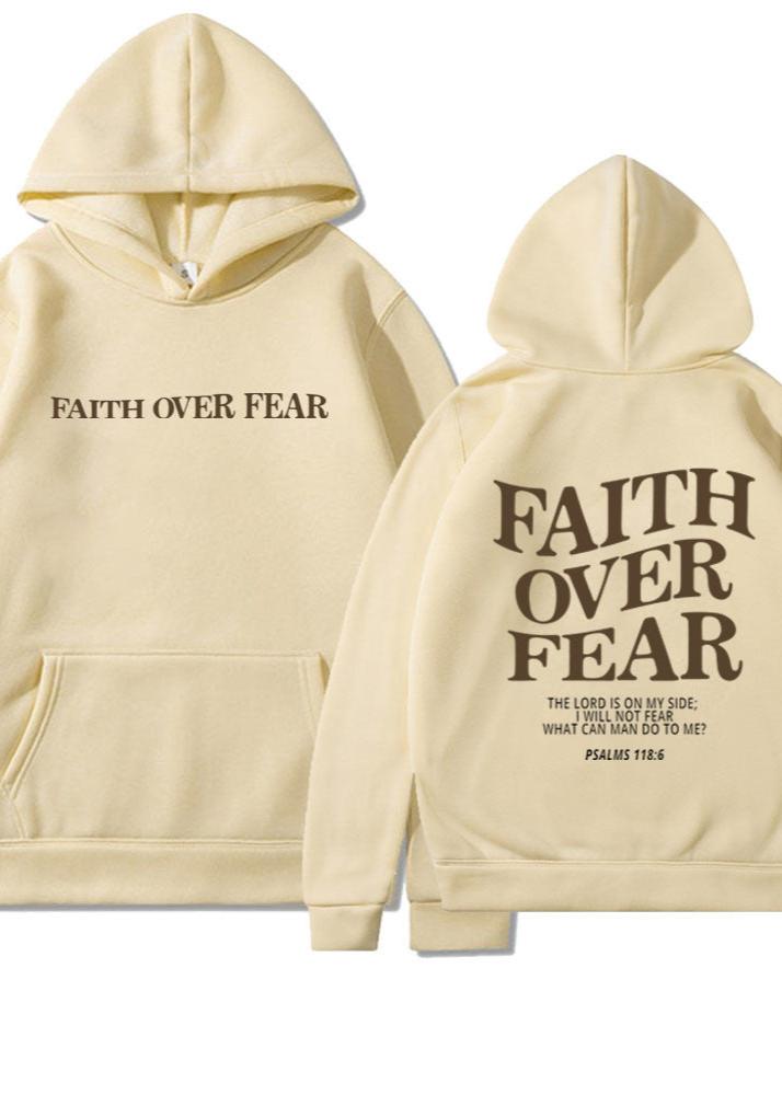 Faith Over Fear Unisex Printed Hoodie