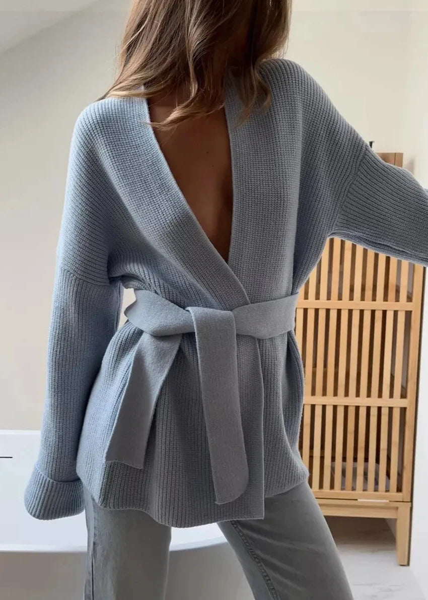 Cozy Knit Wrap Sweater Coat