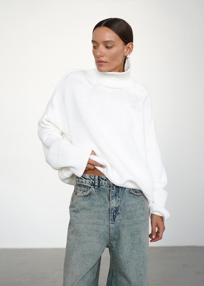 Cozy Turtleneck Oversized Knit Sweater