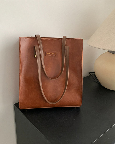 Western-Style All-Matching Shoulder Tote Bag