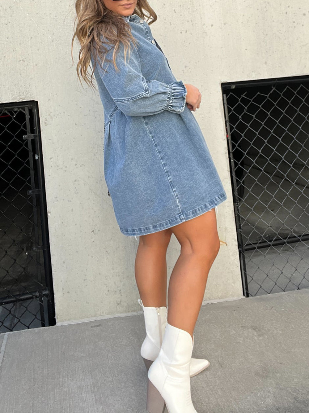 Havana Breeze – Button-Up Denim Dress - VibeSoothe