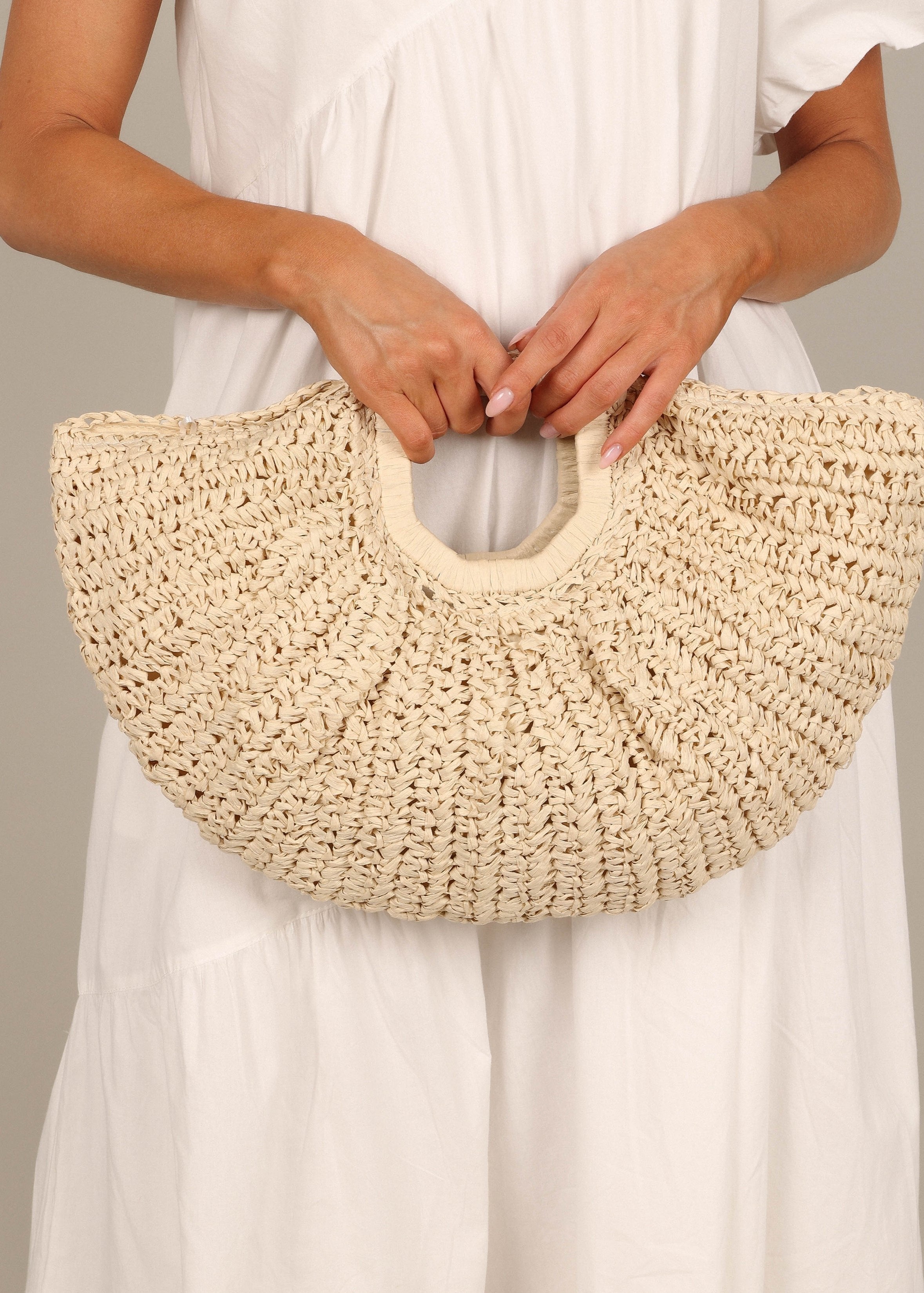 Luna-Natural-Straw Bag - VibeSoothe