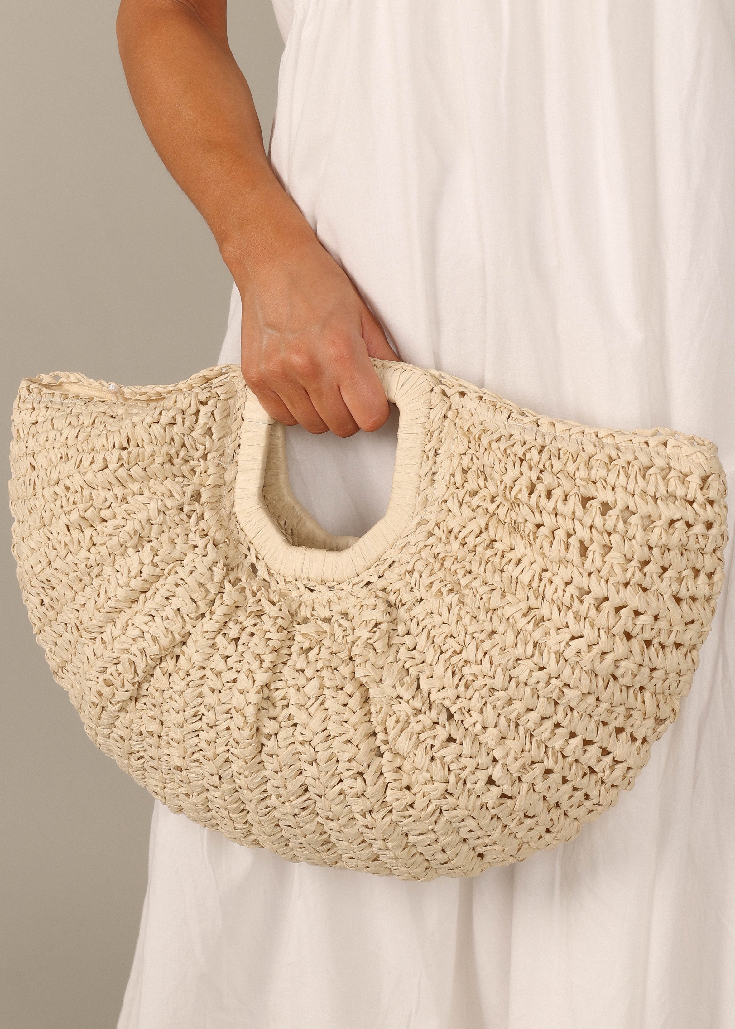 Luna-Natural-Straw Bag - VibeSoothe