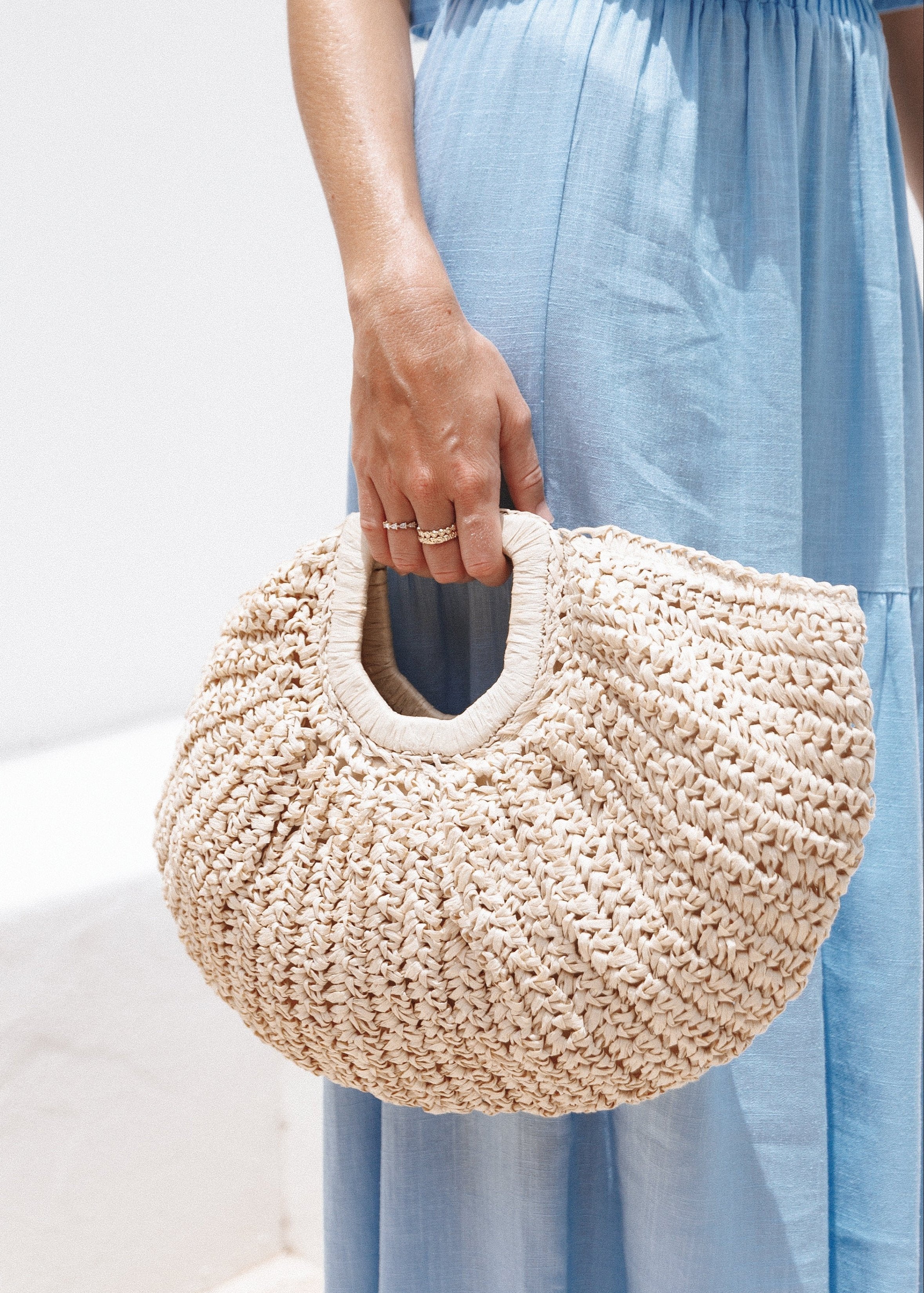 Luna-Natural-Straw Bag - VibeSoothe