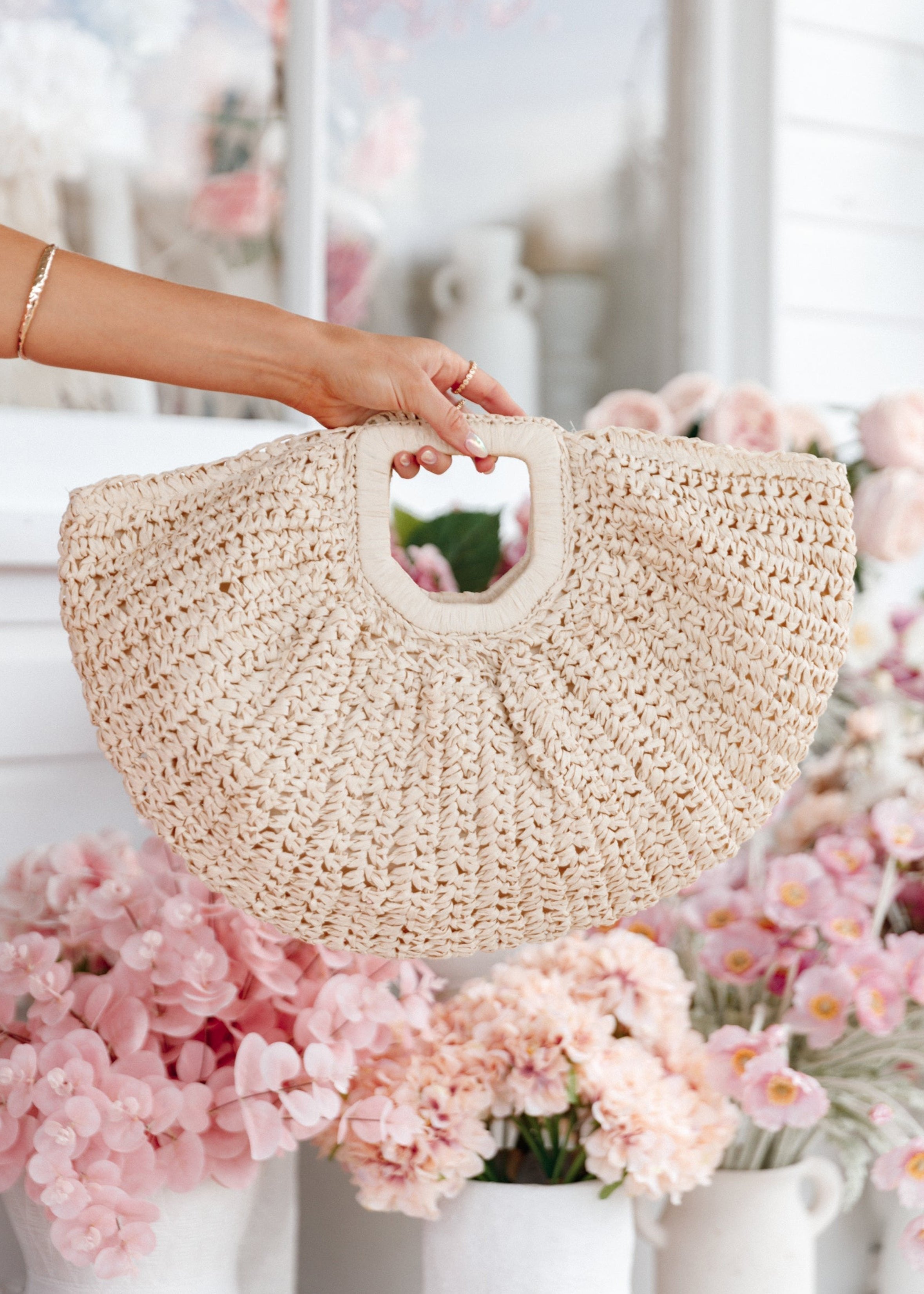 Luna-Natural-Straw Bag - VibeSoothe