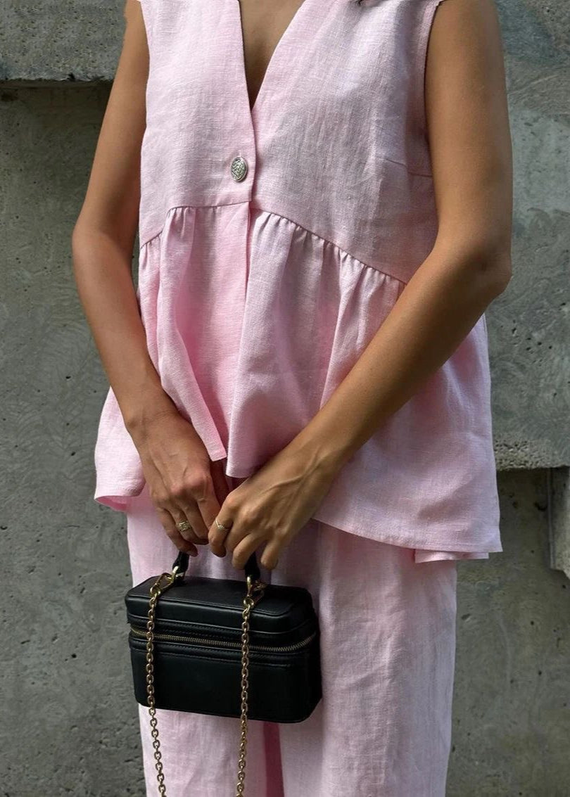 Arlise - Flowy Sleeveless Linen Set