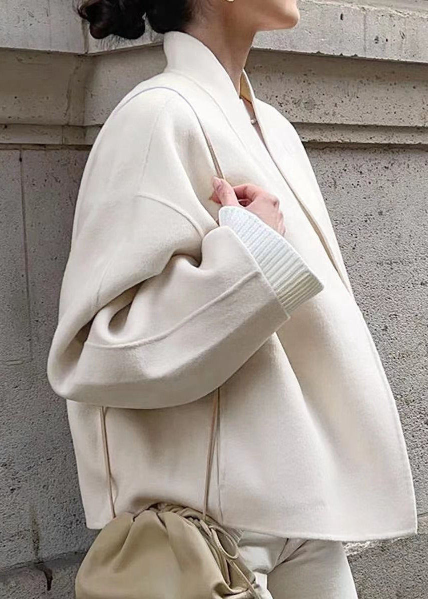Luxe Drape Collar Jacket – Oversized Minimalist Fit