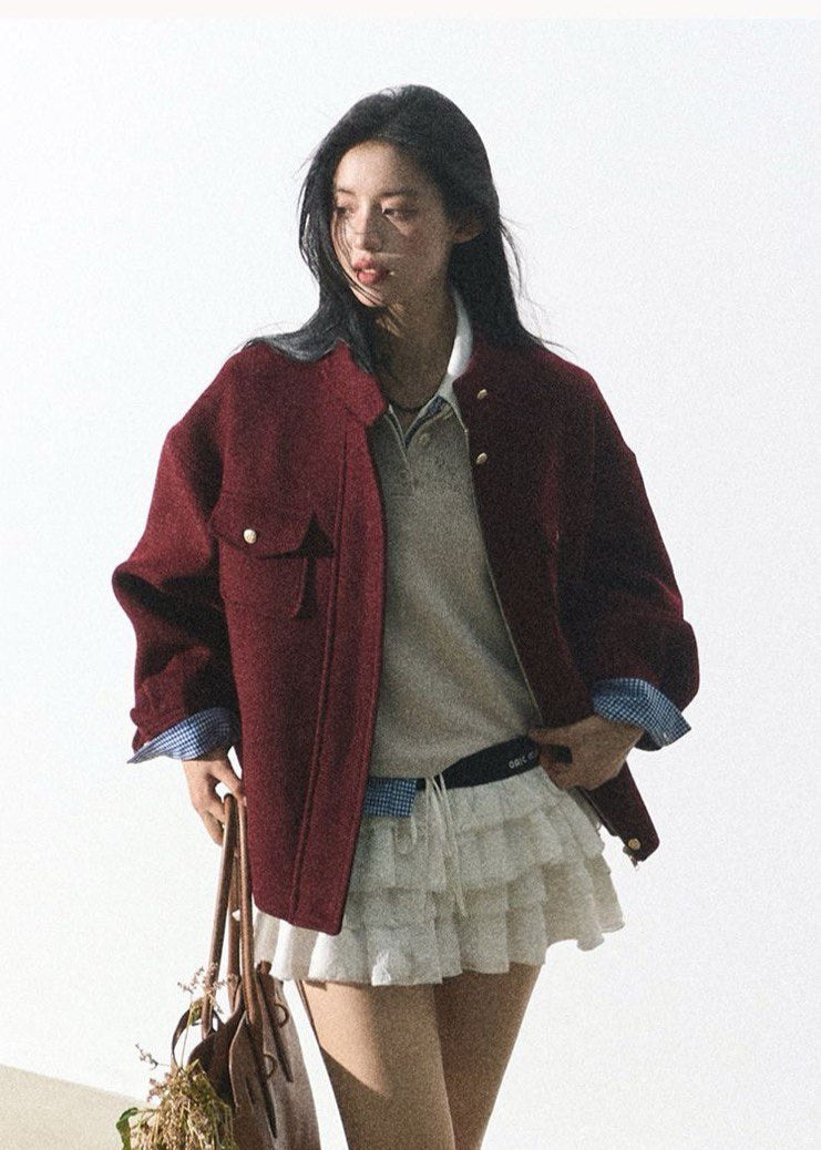 Crimson Field Shirt Jacket – Oversized Utility Style