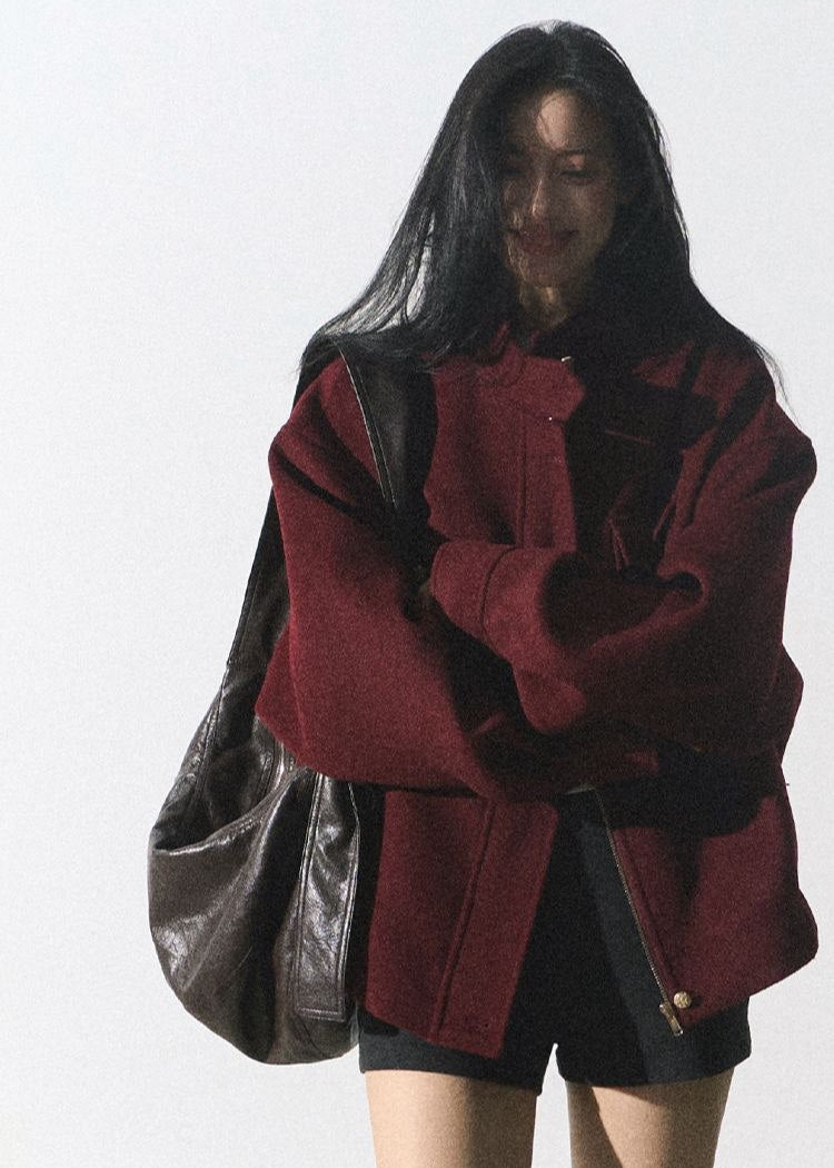Crimson Field Shirt Jacket – Oversized Utility Style