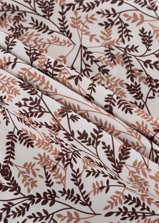 Willow Fern Dress – Puff Sleeve A-Line with Embroidered Hem