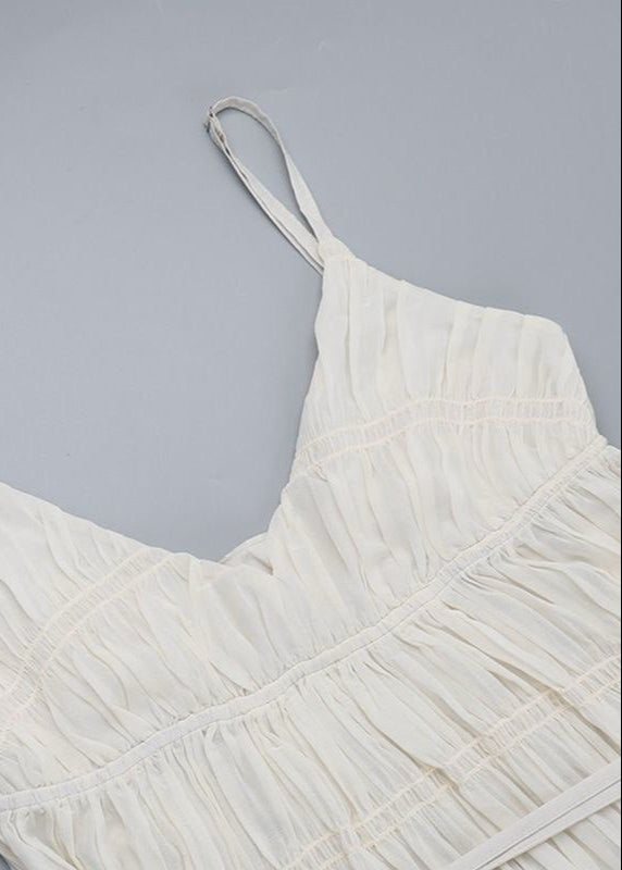 Serena - Pleated Spaghetti Strap Maxi Dress
