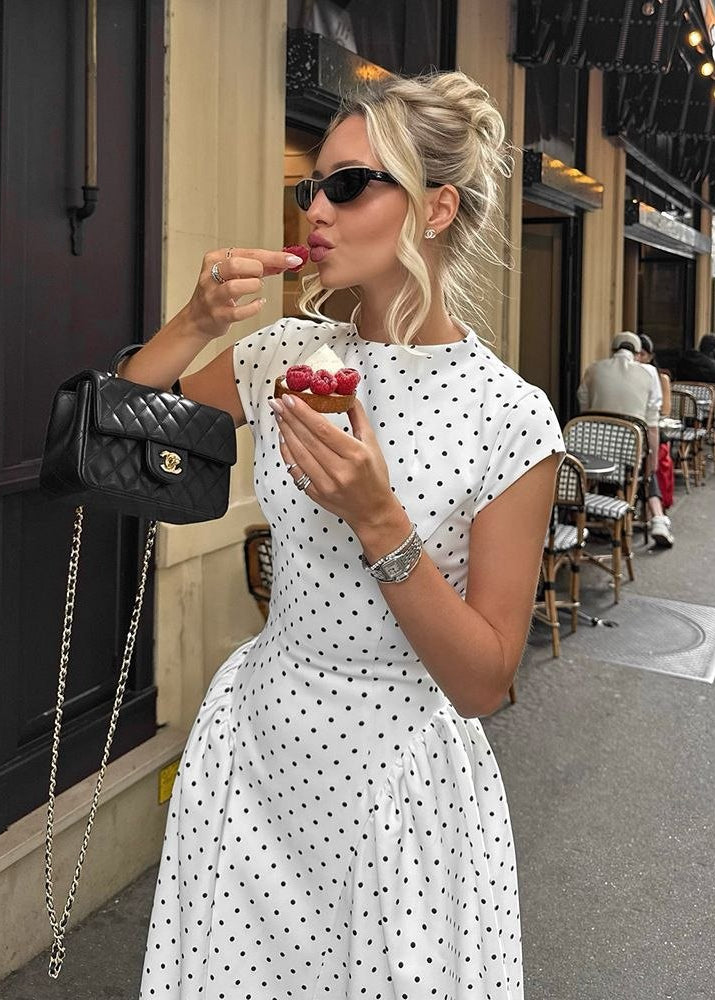 Monroe Polka Dot Midi Dress