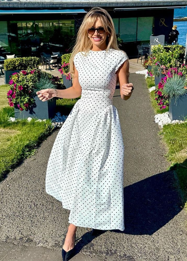 Monroe Polka Dot Midi Dress