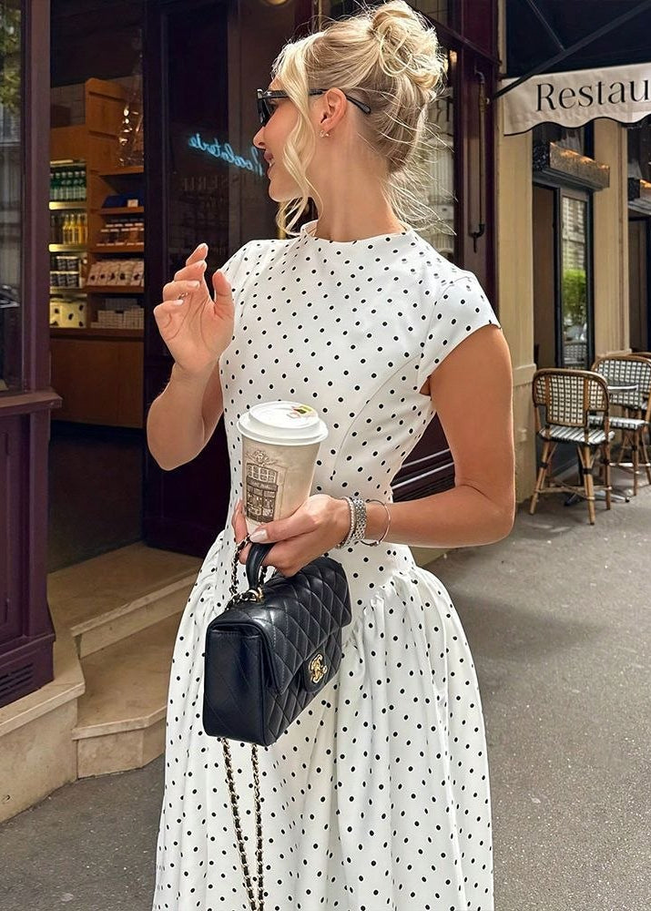 Monroe Polka Dot Midi Dress