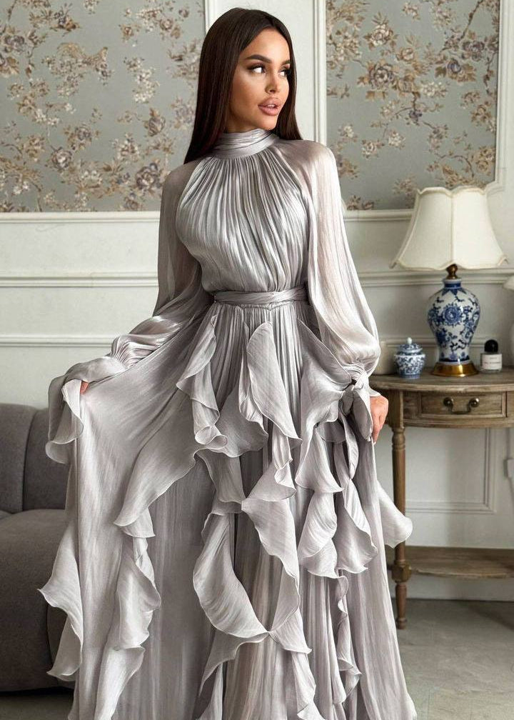 Celestine Cascade Ruffle Maxi Dress
