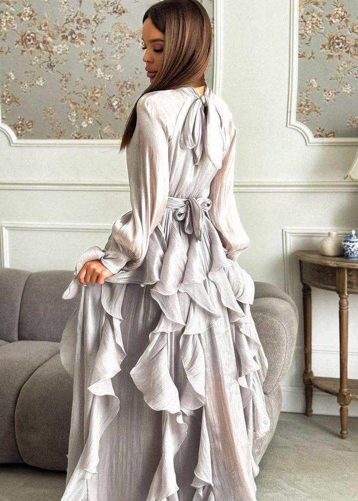 Celestine Cascade Ruffle Maxi Dress