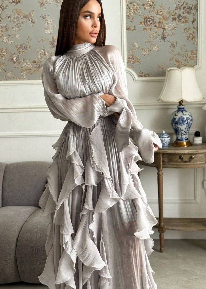 Celestine Cascade Ruffle Maxi Dress