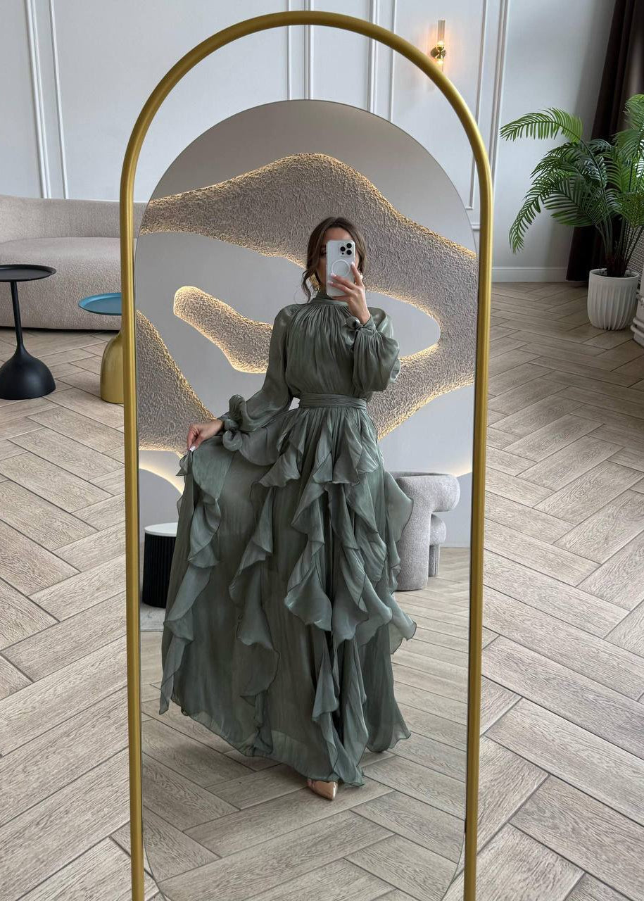 Celestine Cascade Ruffle Maxi Dress