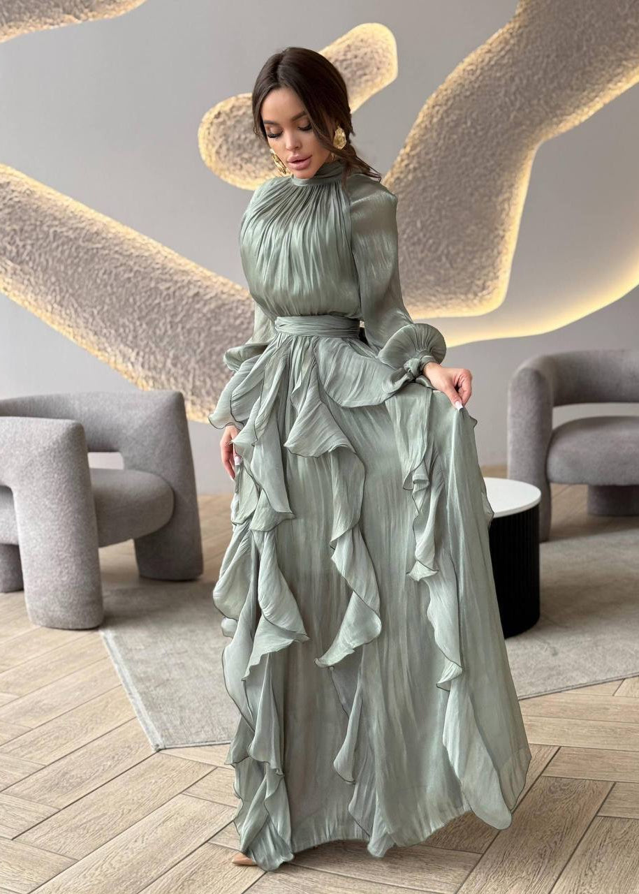 Celestine Cascade Ruffle Maxi Dress